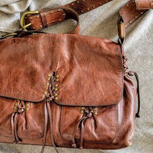 KOOBA  Brown " Annie Lace Corset " Large Messenger Bag